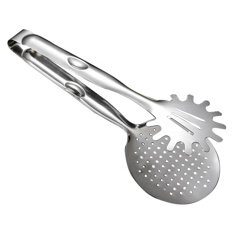 Kitchen BBQ Food Buffet Salad Server Cooking Tools Turner Serving Tong Stainless Steel