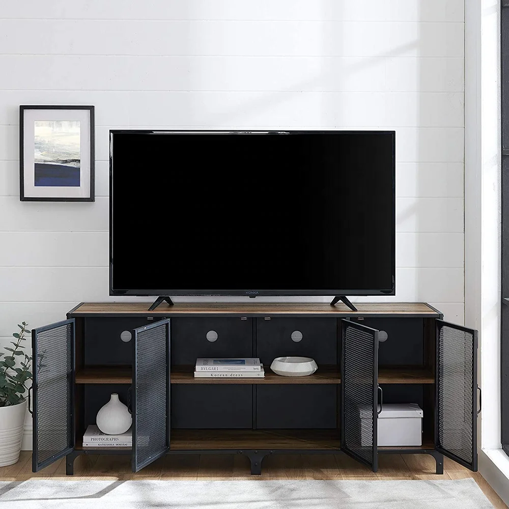 SeeYtomo Metal Mesh TV CABINET IRON STORAGE CABINET