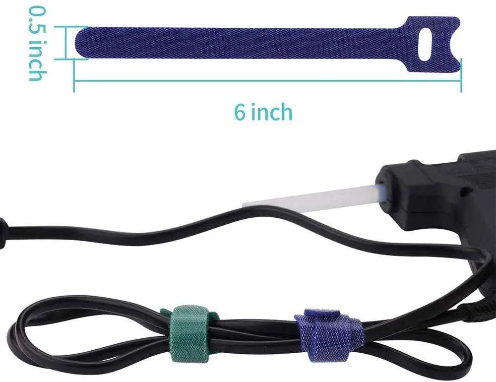 Reusable Cable Ties Cable Tidy Reusable Adhesive Wire Organizer Strap Cable Management for Tablet Laptop PC Home Office
