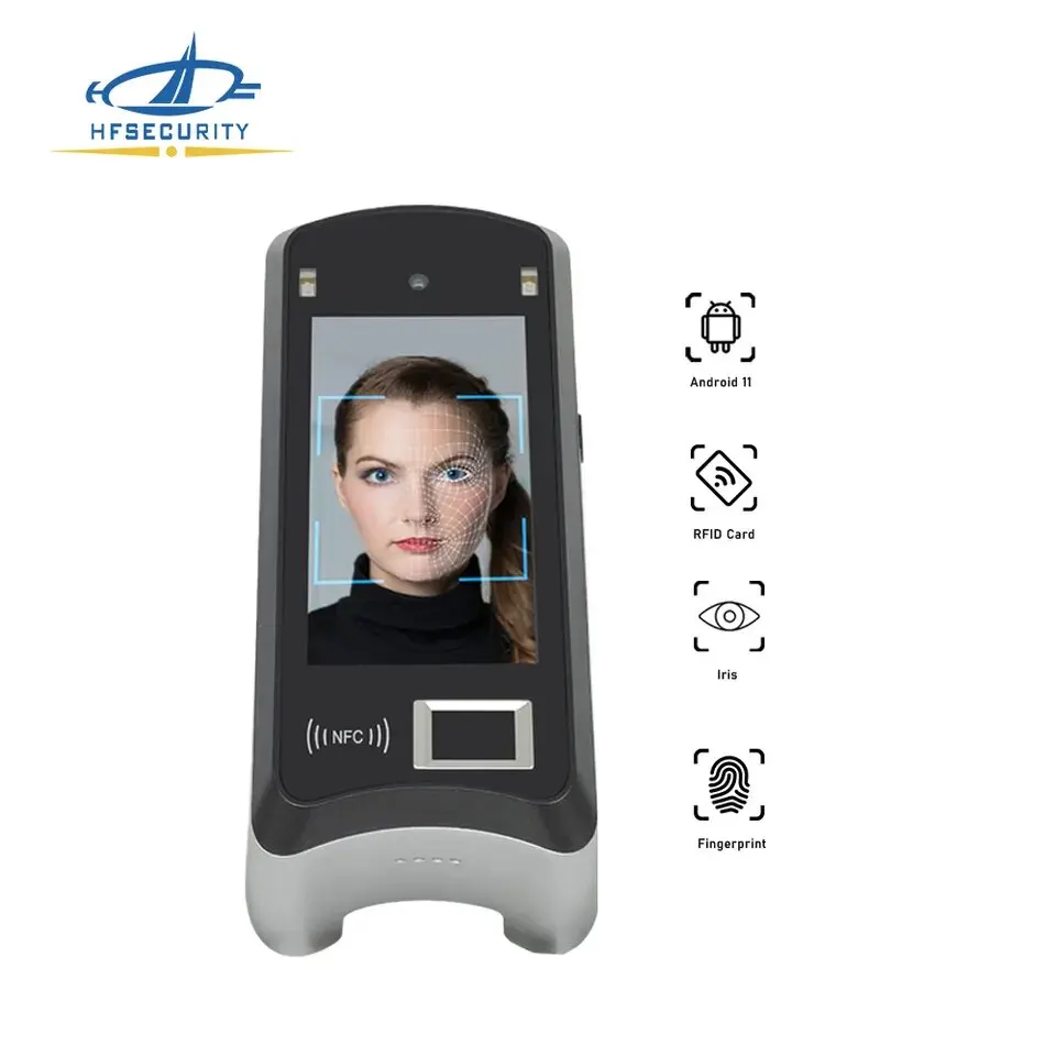 HFSecurity X05 New product with good price Android 11 RFID Card Face Time Visit Machine With Iris Recognition