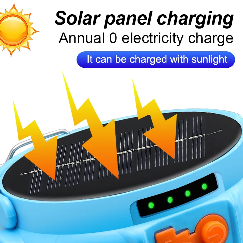 42LED lamp beads 6000mah capacity outdoor lighting solar rechargeable emergency bulb