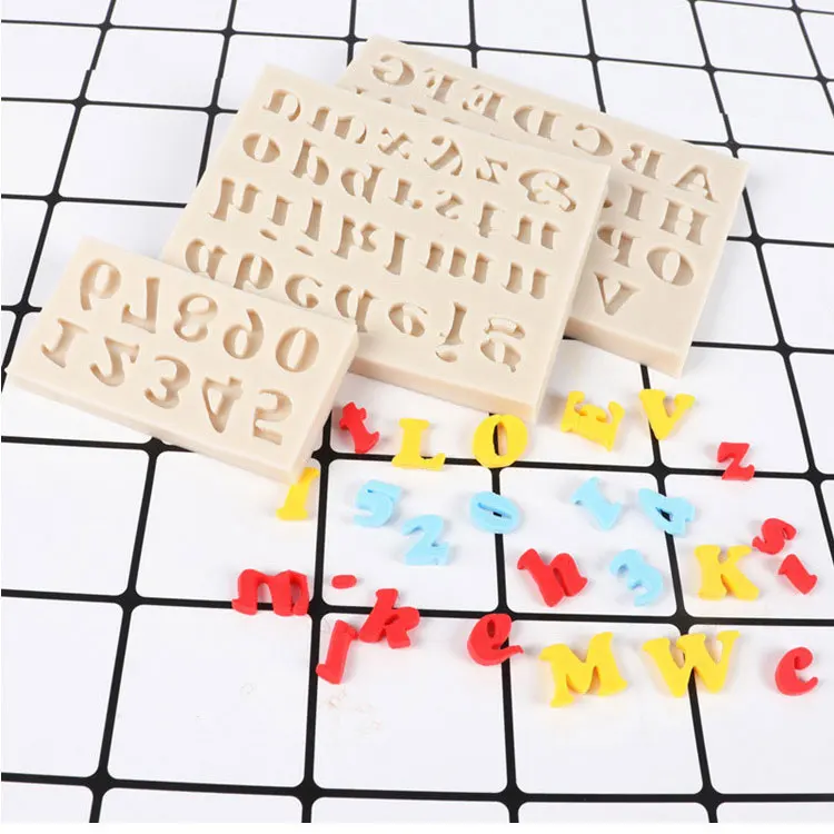 Large and small letter stamp silicone mold for cake pop pastry molds