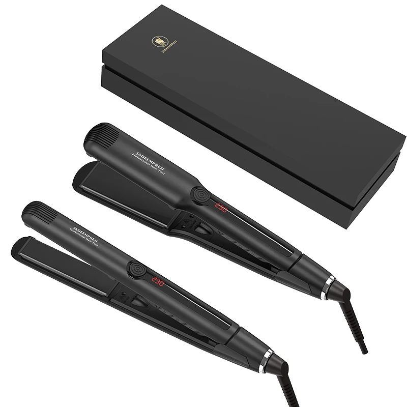 Portable Travel LCD Temperature Display Flat Irons 480F High Temperature Titanium Hair Straightener