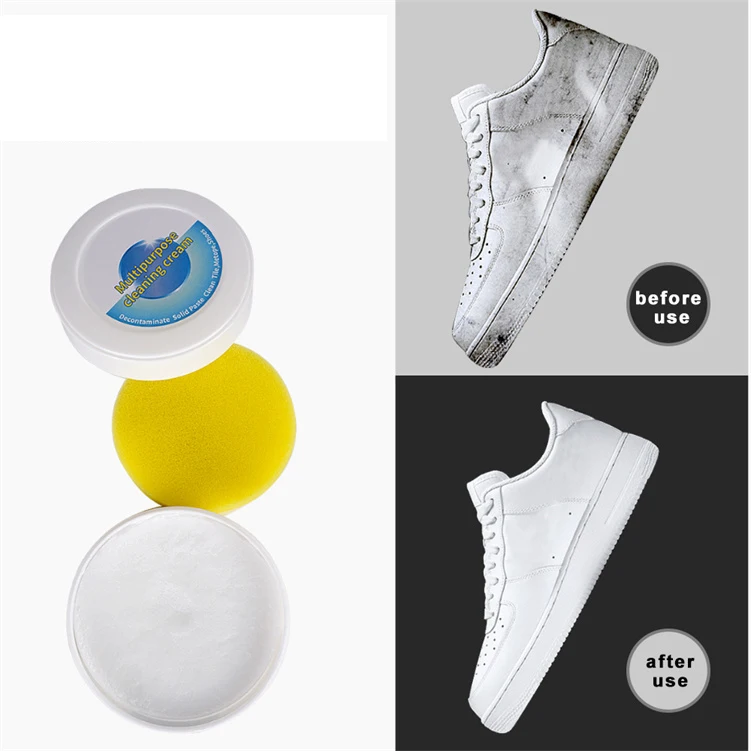 S-King Natural Sneaker Cleaner Cream Multipurpose Ingredients Formula Shoes Decontaminate Solid Paste