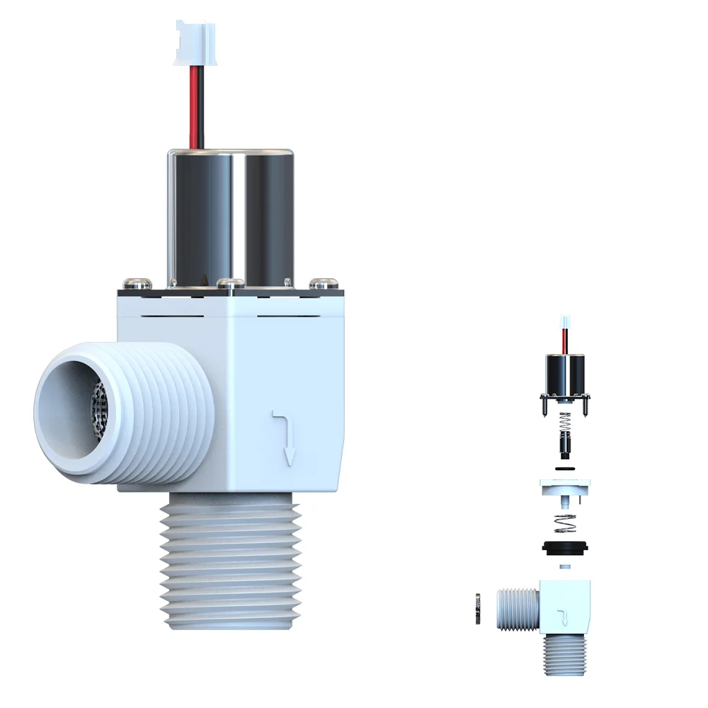 water valve 3v battery powered small size large flow latching bistable plastic solenoid valve for intelligent water system