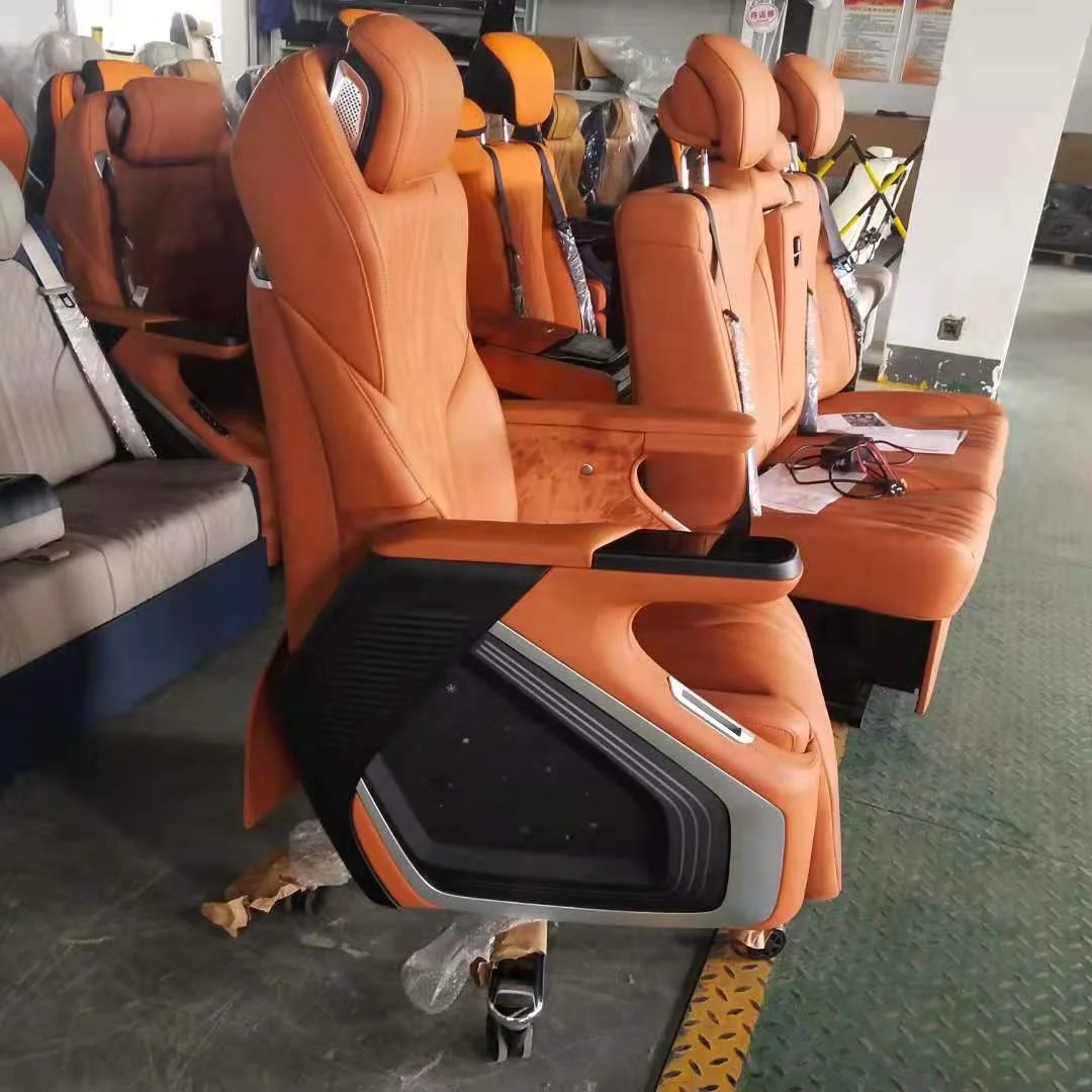 Factory hot sales New design Luxury Civil seat with bluetooth speaker ventilation message leg rest ambient lighting lay down