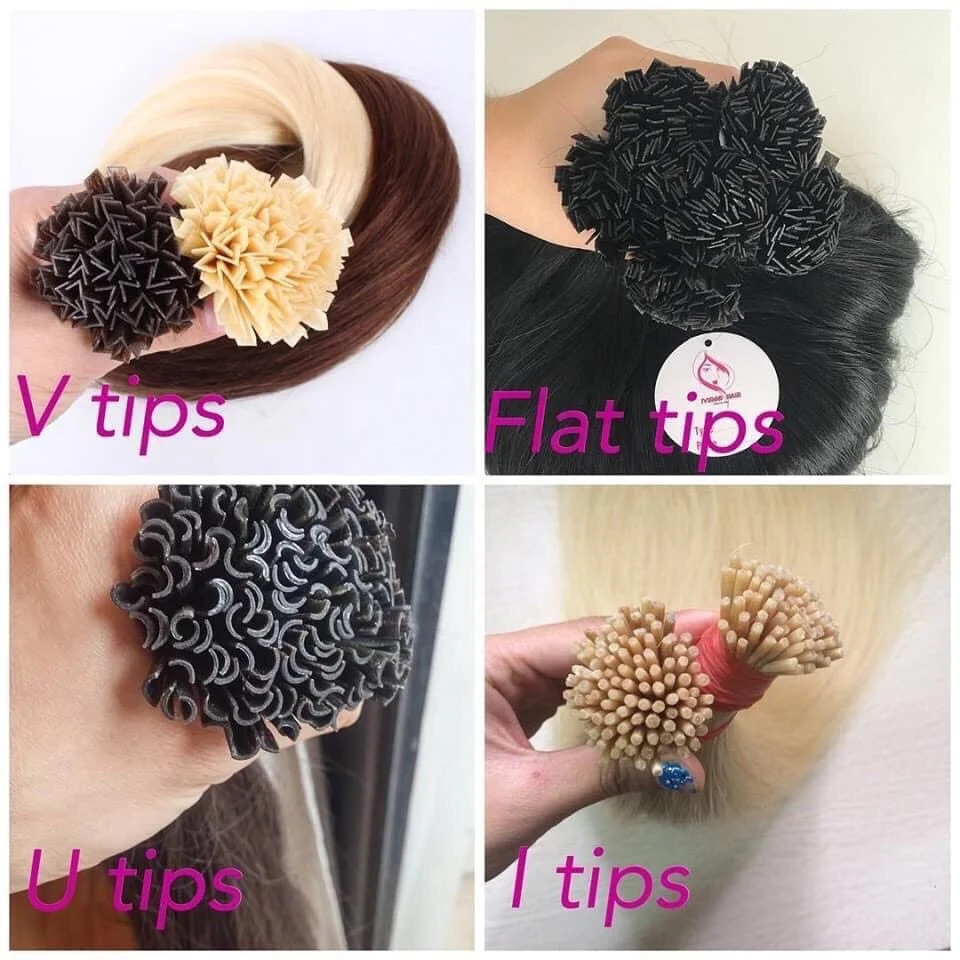 Wholesale U/i/v/flat Tip100% Human Hair Remy Hair Extensions Vietnam Blonde Color