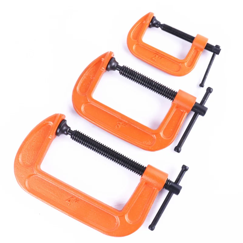 High Hardness Color Painting Polish Different Size Carbon Steel G Clamp For Woodworking Hand Tools