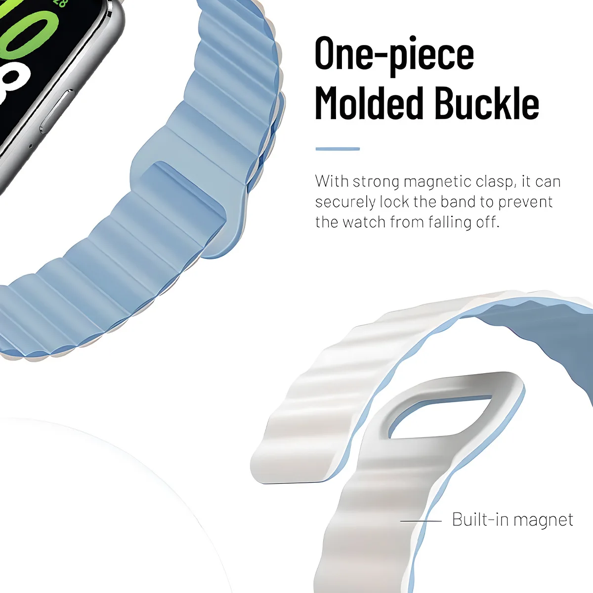 Tschick Silicone Strap For Samsung Galaxy Fit 3 Sport Hollow Breathable Band Magnetic Buckle Wristband For Samsung Galaxy Fit 3