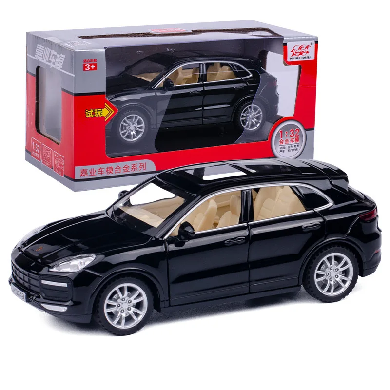 Модель автомобиля 1:32 Porsches Cayenne со звуком и светом металлическая модель игрушки для украшения дверей открытые