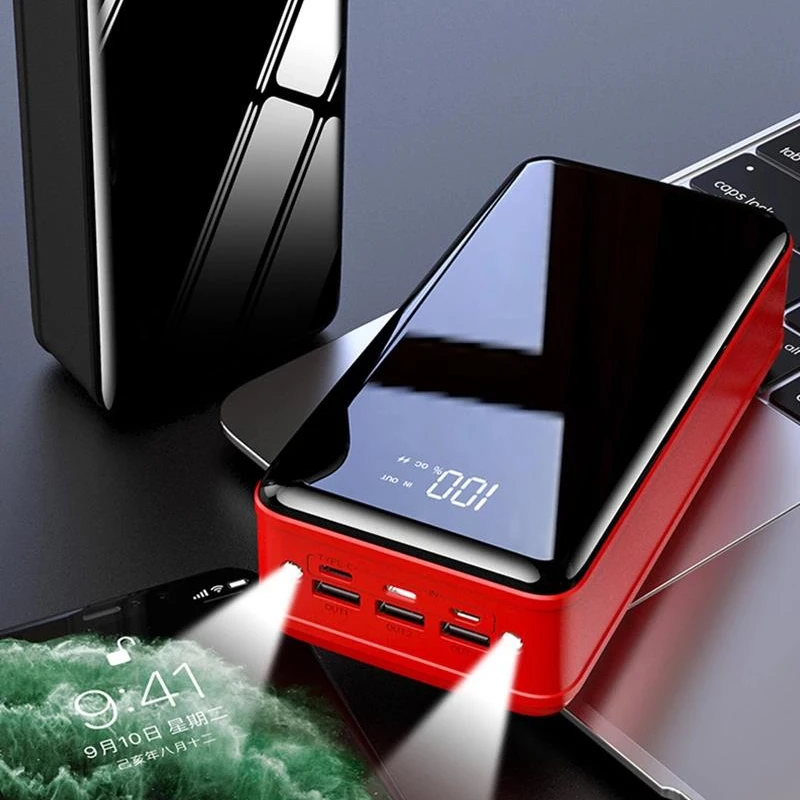 2022 power bank manufacture 50000mAh large capacity 3 Usb Power Bank PD 18W Fast Charging Power Banks For Phone