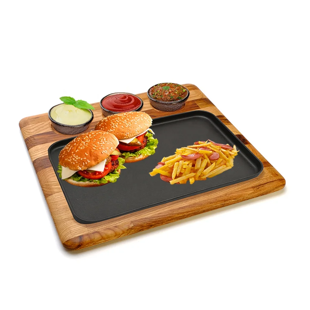 serving plates for restaurant cafe hotel serving trays wooden serving plates platters Cast Iron  High Quality Made in TURKEY
