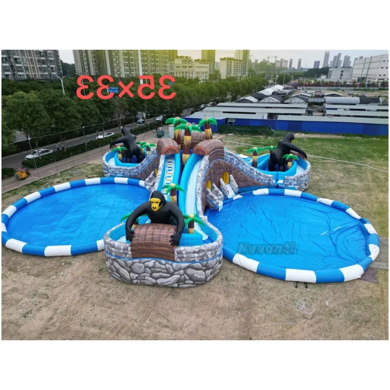 Large above ground steel wall rectangular metal frame swimming pool Metal Frame Swimming Pool Hot Sale Water Park