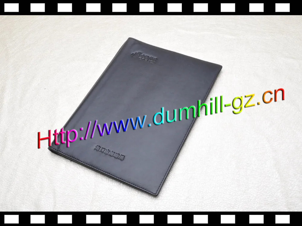 Soft Genuine leather A5 file folder custom portfolio file folder