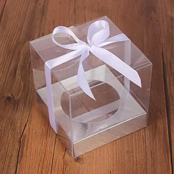 Wholesale Various Sizes Transparent Paper Cupcake Container Cupcake Box Cup Cake Boxes In Bulk Cupcakes Box 12 Holes