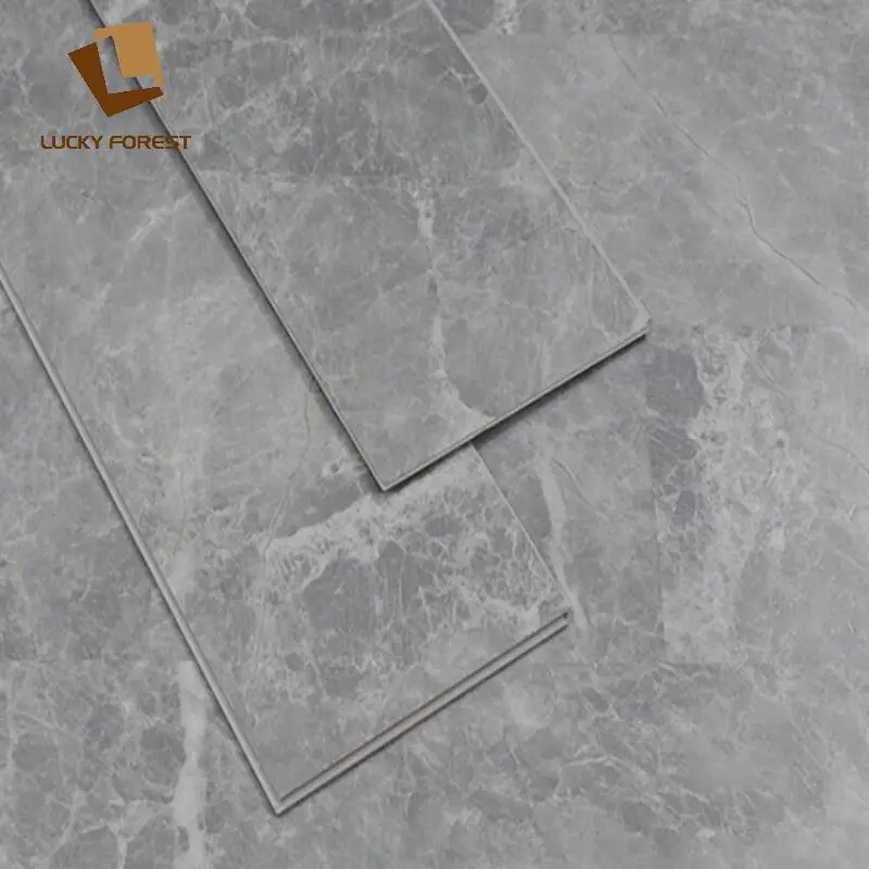 Экологичный серый 3 мм глянцевый линолеум ПВХ нажмите виниловый пол