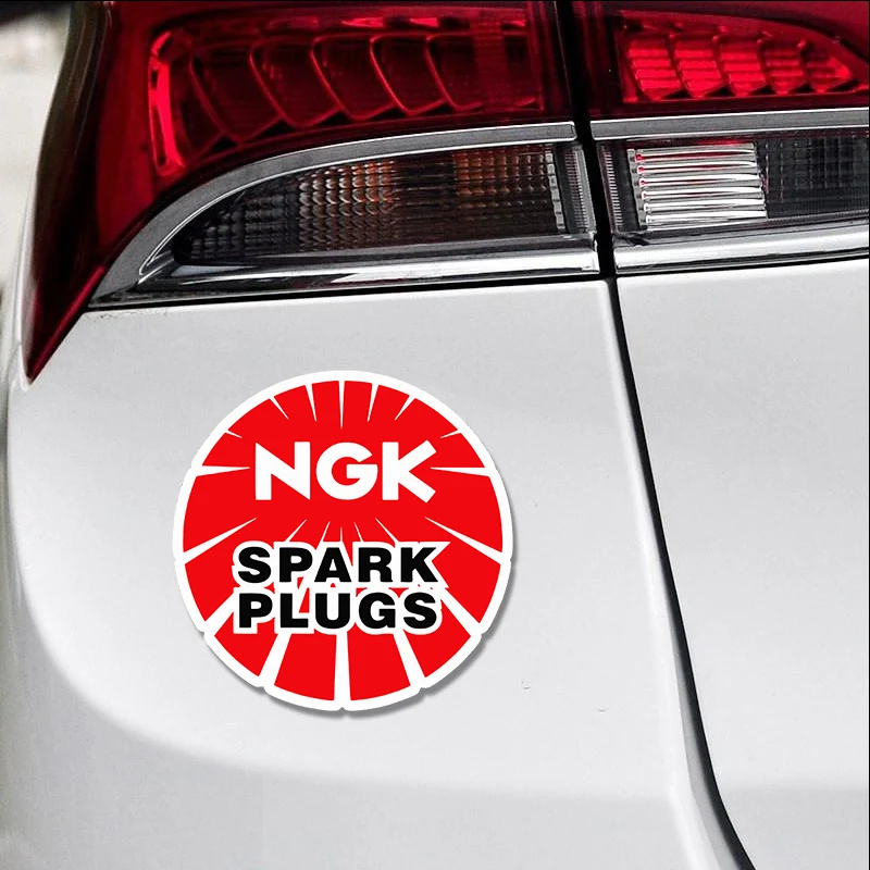 NGK Spark Plug Custom Car Sticker Waterproof Reflective Film Body Decoration Personalized Creative Design
