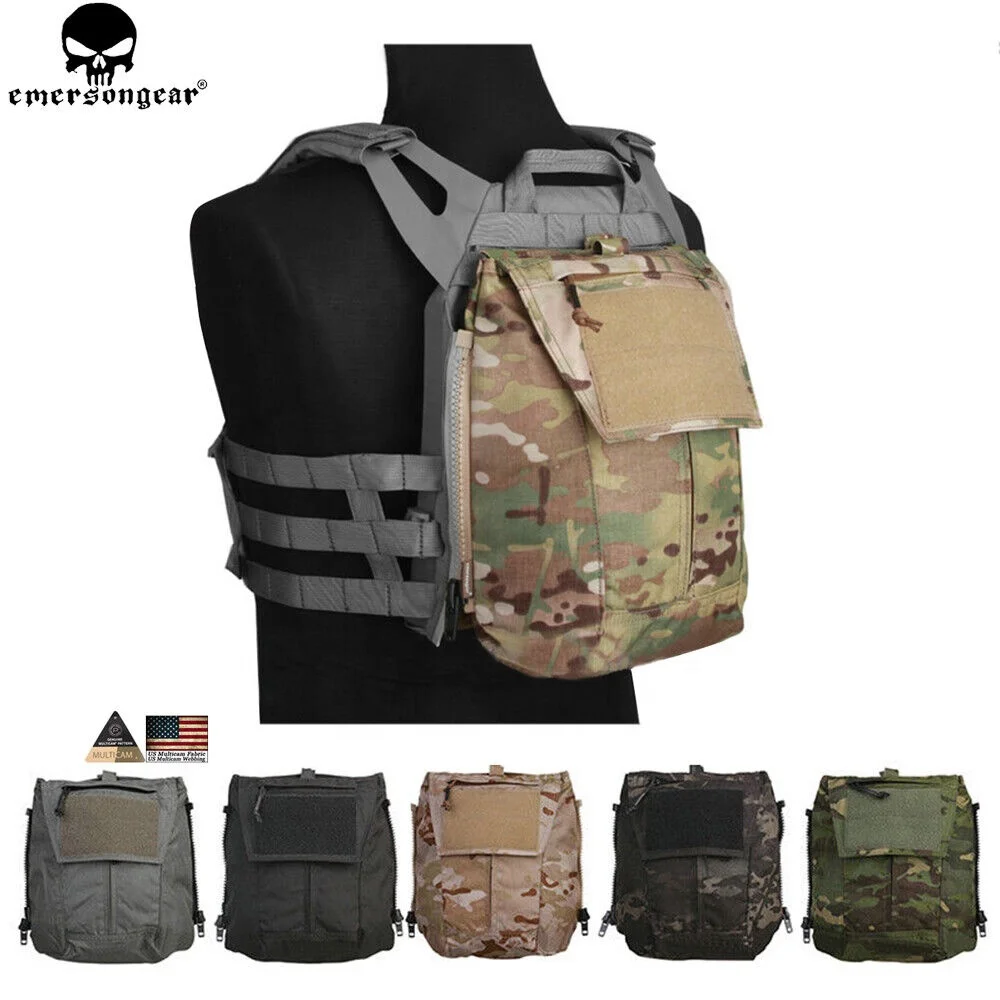 Emersongear  Zip-on Panel Plate Carrier Back Bag Zip Pack for CPC AVS JPC 2.0 Vest