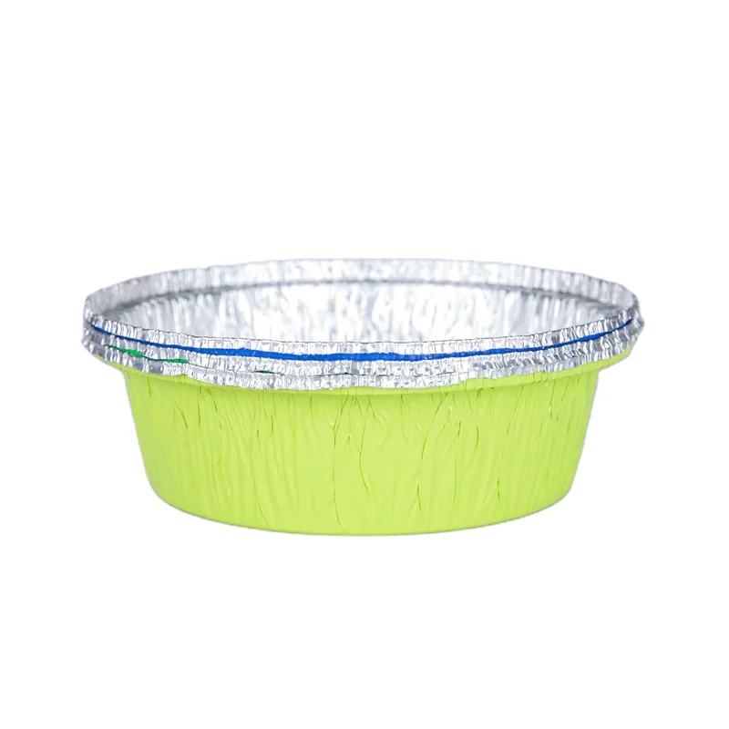 555ml kitchen use household aluminum foil cake pans disposable microwavable aluminum foil round baking pan