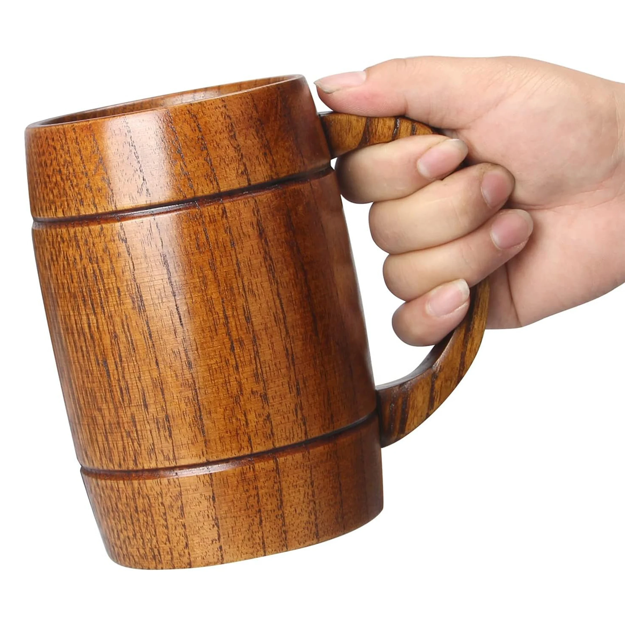 Large Wooden Tea Cup Wood Drinking Cup Wooden Tankard Beer Stein Barrel Mug Men Women Coffee Mug Gift Handmade Viking Mug