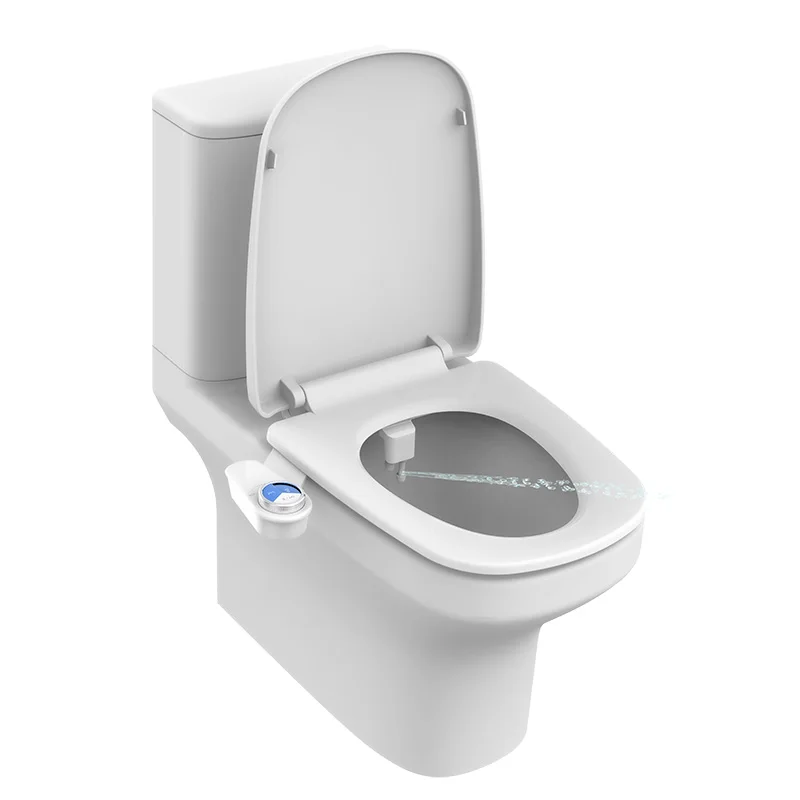 OEM/ODM Super Slim Thin Dual Wash Nozzles Non Electric Mechanical WC Vaginal Wash Bidet Toilet