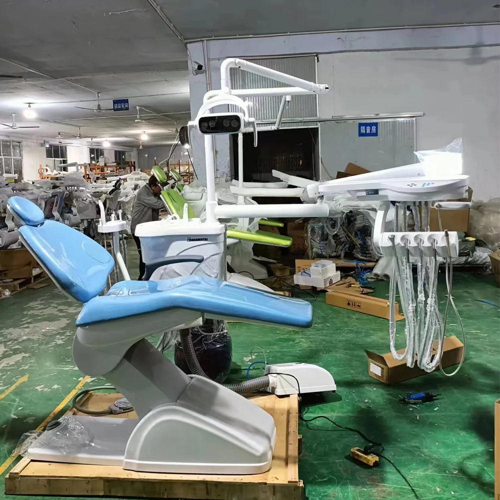 Factory Design Hydraulic Dental Unit Led Light 24 volt Dental Chair Manufacturer Fauteuil Dentaire Dental Chairs Full Set