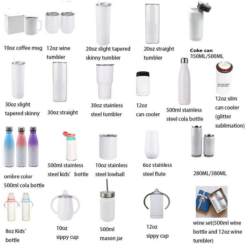 Most Popular Products Straight Blanks Mug 20 oz Skinny Sublimation Tumbler