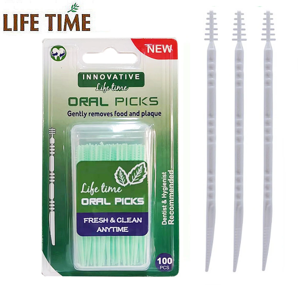 60pcs disposable interdental disposable deep clean dental plastic oral toothpick