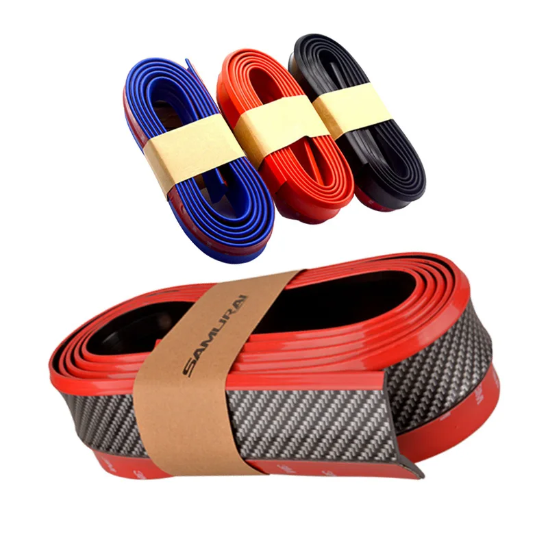 Universal JDM Front Front Rubber Bumper Protector Lip Bumper Trim Car Skirt Lip Bumper Guard 2.5Meters