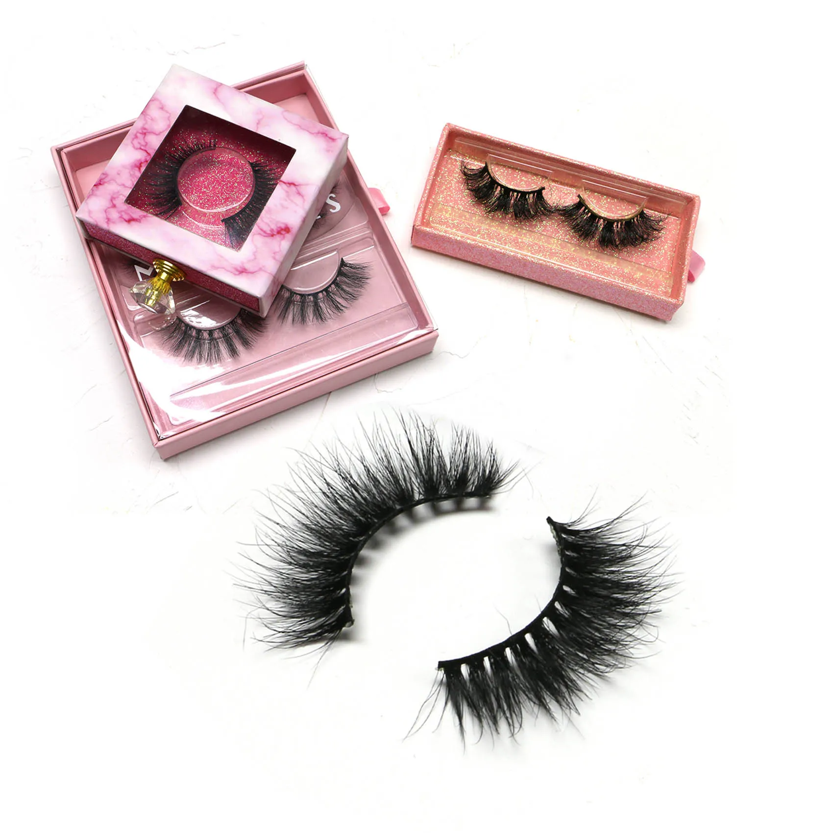 
High Quality 3D Mink Eyelashes Vendor Mink Own Brand Eyelashes 25mm False Mink Eyelashes 