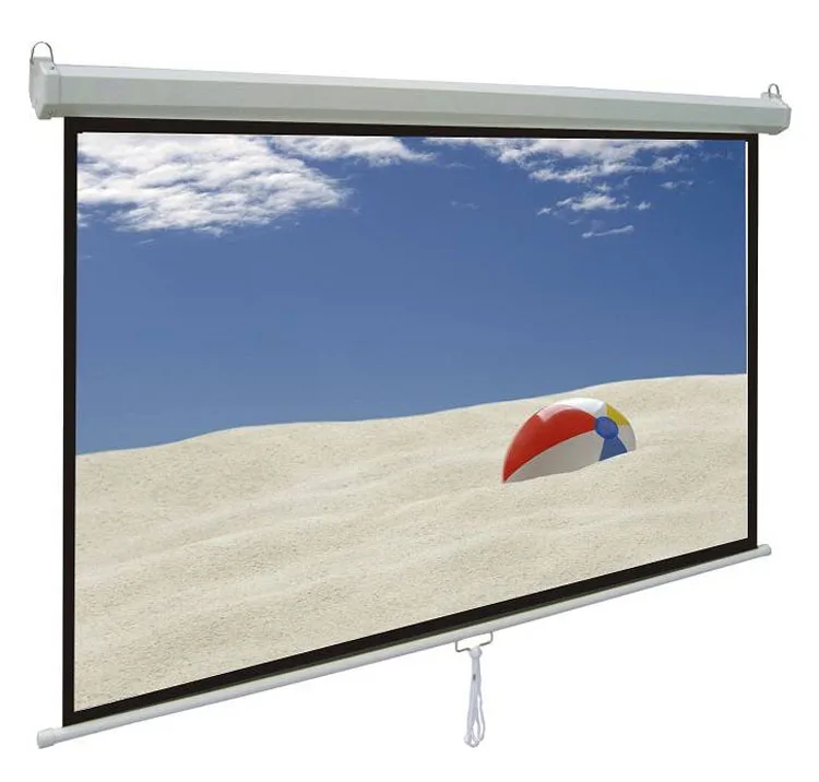 100 inches manual drop down projection screen support 4K 3D HD living room furniture projection for all kinds of projectors