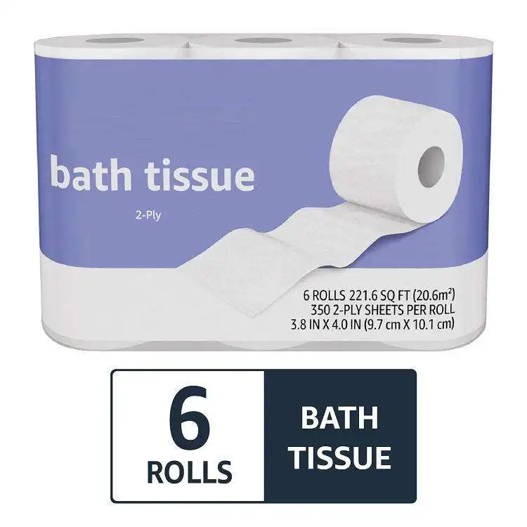 Customized Logo Embossed Virgin Pulp Tissue Paper Towel Household Toilet Paper For Bathroom