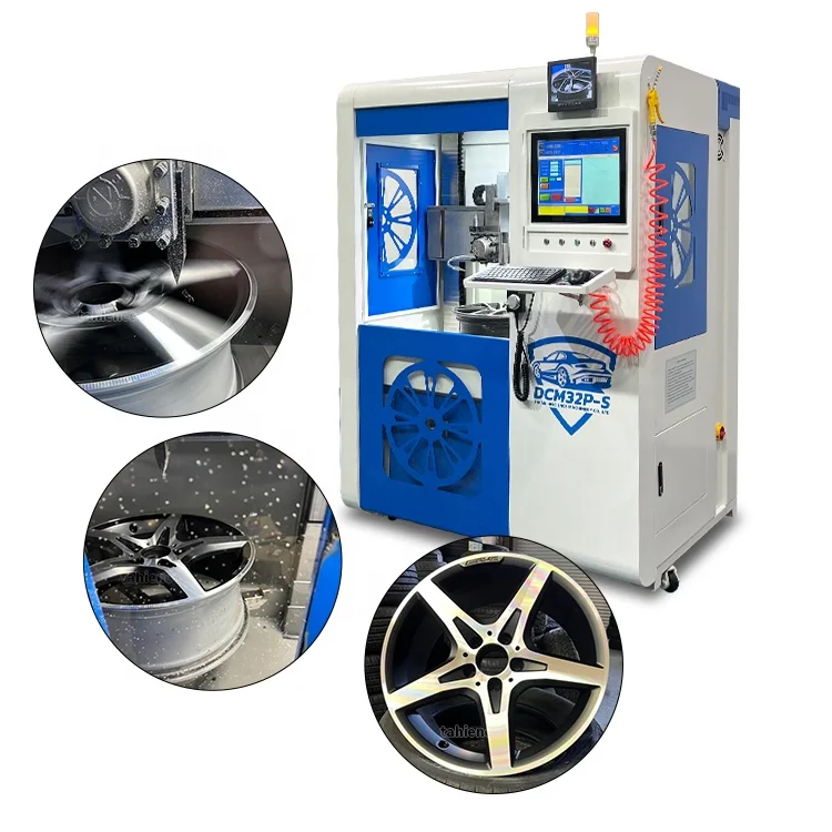 2022 Alloy Wheel Rim Cut Wheel Machine Diamond Cutting Alloy Wheel Repair Equipment DCM32P-S