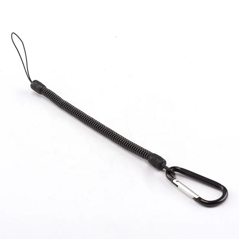 Customized Fishing Lanyard Heavy Duty Retractable Coil Tether with Carabiner for Pliers, Boating, Tools