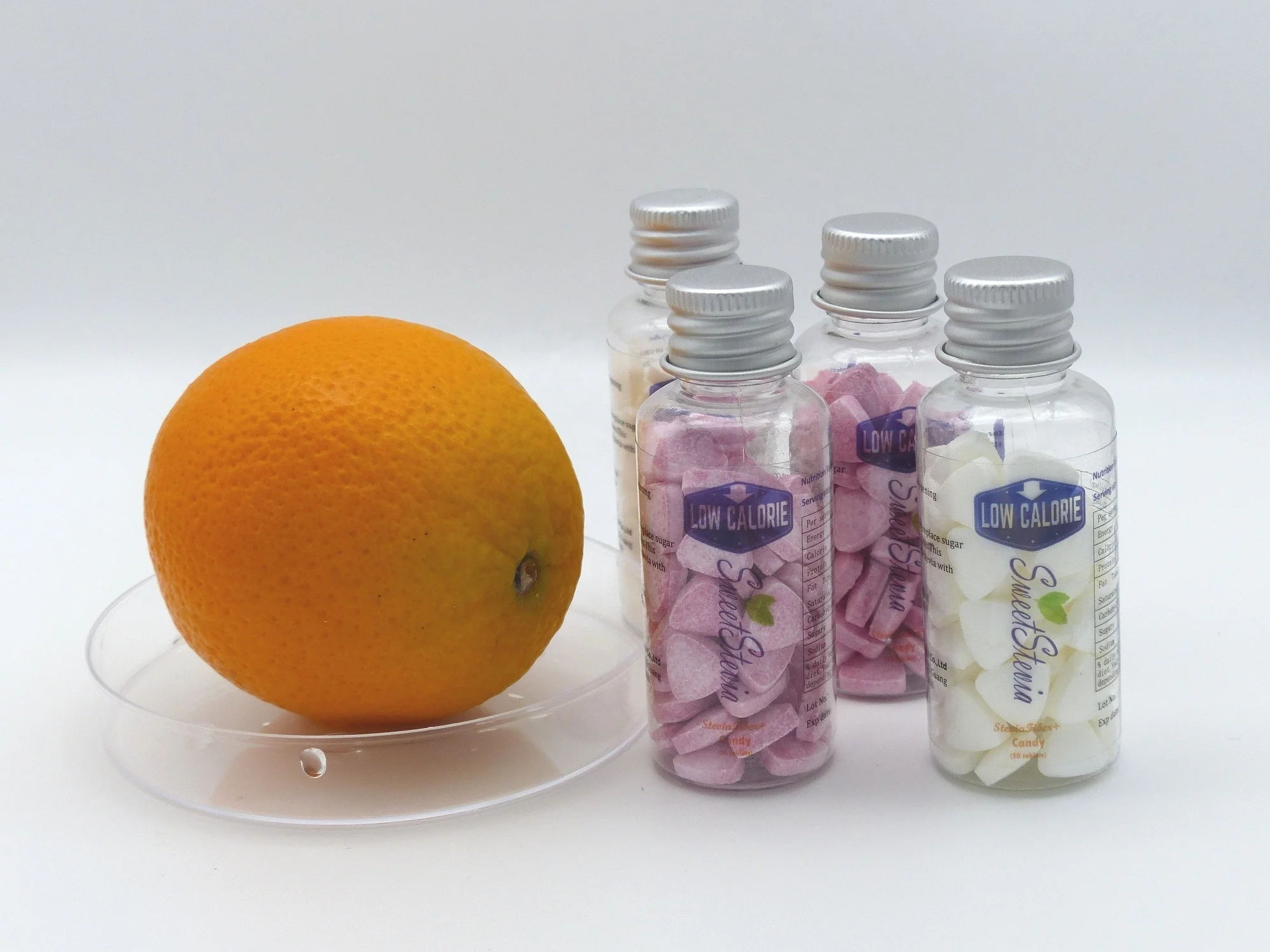 Triangle-Shaped Hard Candy Calorie-Free Stevia Sugar Sweet and Fruity Flavors Kosher Certified Bulk Packaging