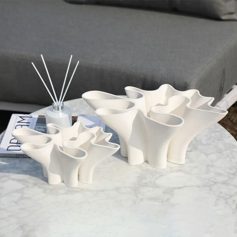 3D печать украшения дома офисные настольные цветочные вазы для гостиной цветочные керамические вазы