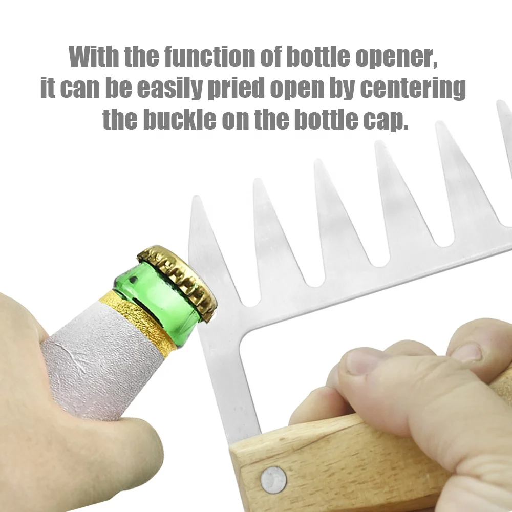 Best Selling Easy Shredding Pulling Handling Lifting Cutting Forks BBQ Claws Pulled Pork Shredder Metal Meat Shredding SS Claws