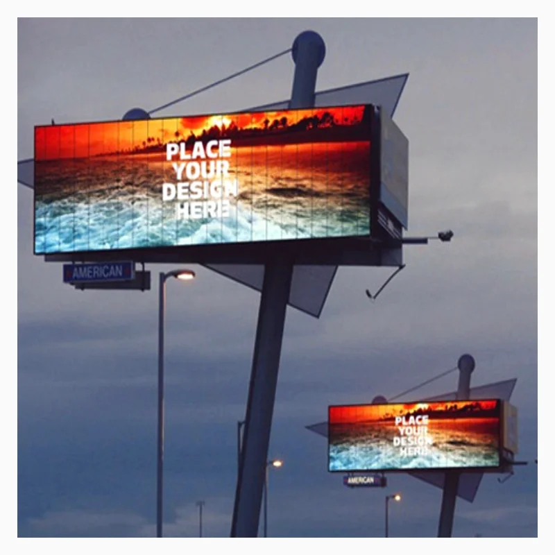 Highway large steel structure single column street led billboard outdoor T-shaped advertising tower Led billboards for sale