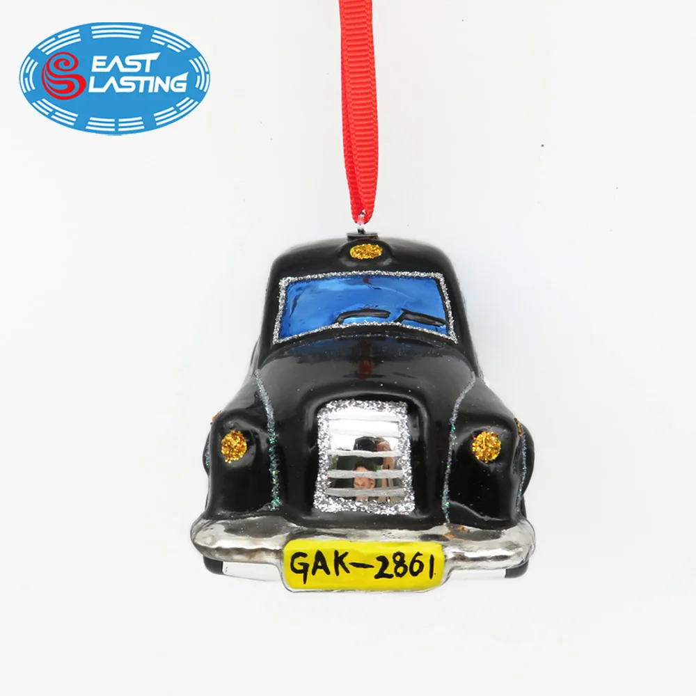 
Postbox hand made glass Christmas hanging sublimation ornament gifts 