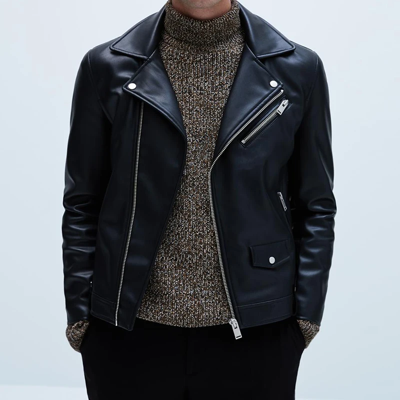 Custom High Quality Black Cool Style Women motorcycle Biker Leather Jacket