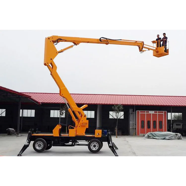 High Quality 200kg 4 Wheels 12m 14m 16m Towable Boom Lift Table With CE