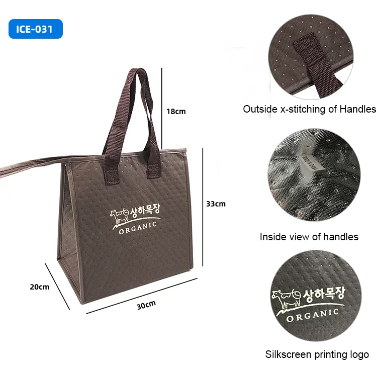 Wine 6 Cans Cooler Bag Insulated Lunch Bag Waterproof Delivery Insulated Hot Food Bag To Keep Food Cold
