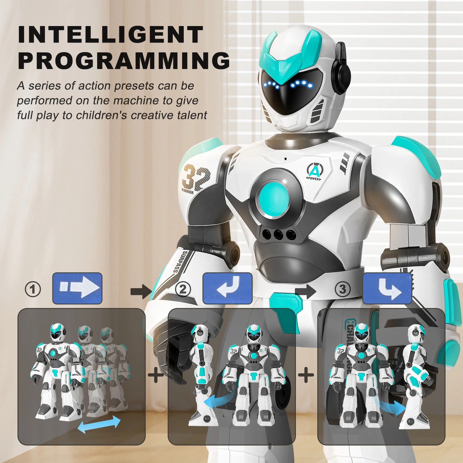 Intelligent Voice Controlled Gesture Sensing Robot Toy Kids Multi-function Programmable Educational Toys Smart Intelligent Robot