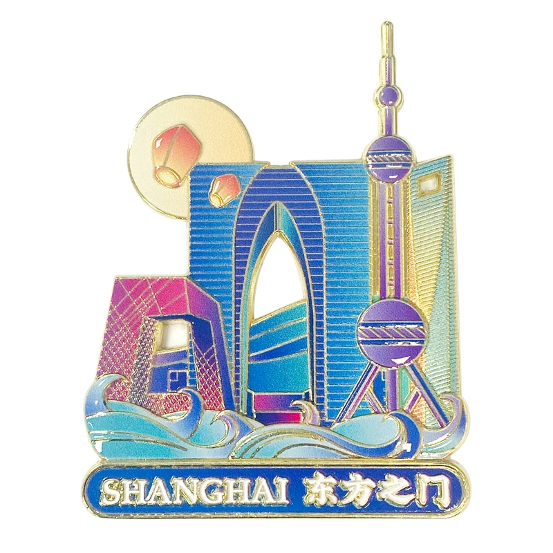 Promotional Metal Fridge Magnets Customized Urban landscape Tourism Souvenirs Custom Fridge Magnet For Fridge
