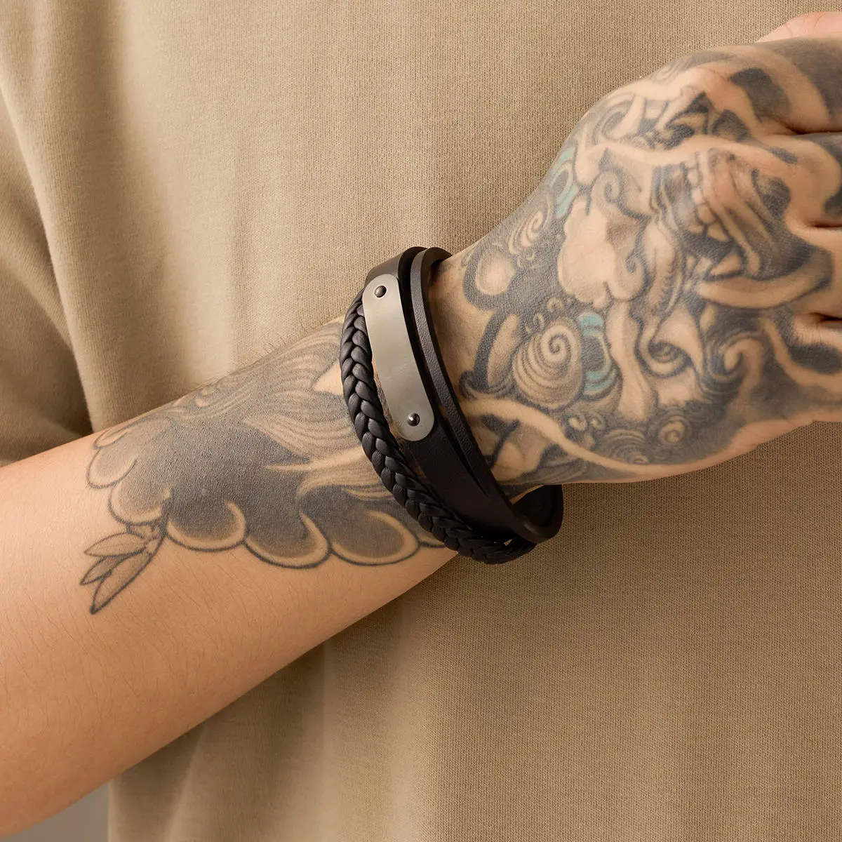 Wholesale Stainless Steel Leather Blank Bar Friendship Bracelets for Women Men Custom Engraved Name Couple Bracelet OEM