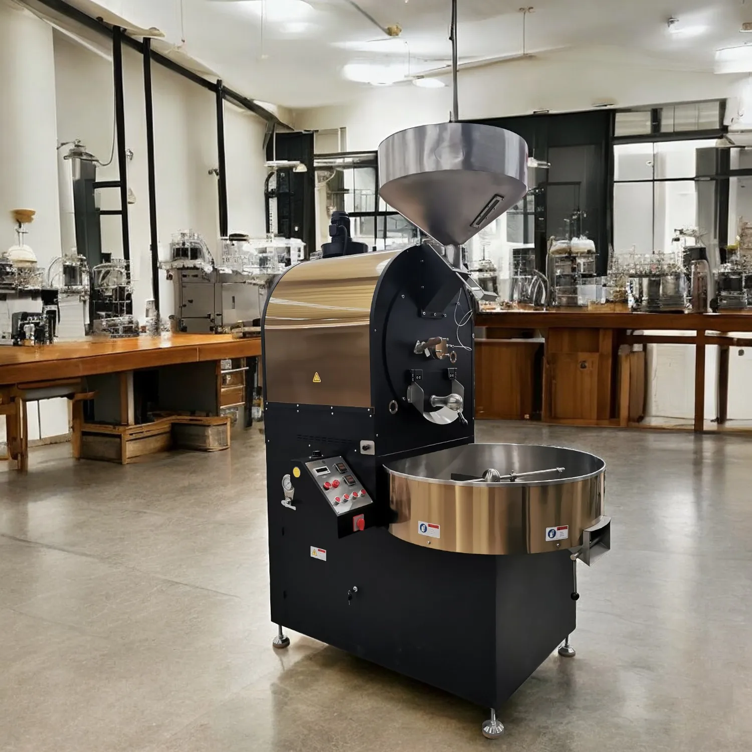 Factory Haoran  Gas Commercial 5Kg 6Kg 10Kg 12Kg Industrial Coffee Bean Roasting Machine Cafe Coffee Roaster