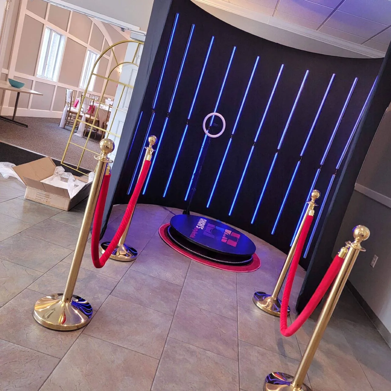Customized Black cube tent for Wedding Party photo booth Enclosure frame inflatable photo booth backdrop