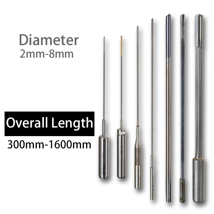 OEM Tungsten Carbide Drill Welding  Deep Hole Gun Drill Bits Internal Cooling HAFFMAN Handle  1-10mm Diameter  For CNC