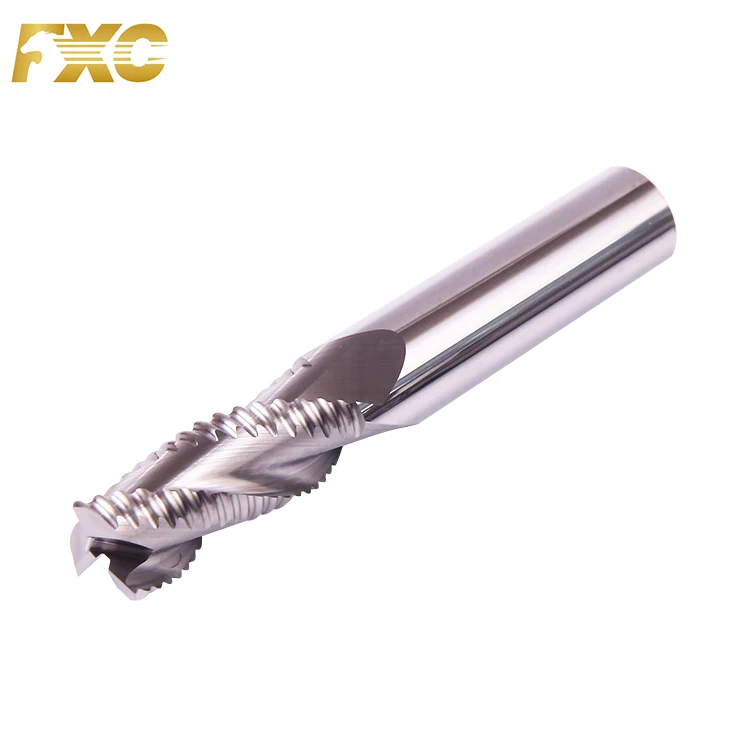 Factory Price Manufacturer Supplier OEM Roughing Mills Tungsten Carbide 3 Flutes Rough End Mill For Wooding