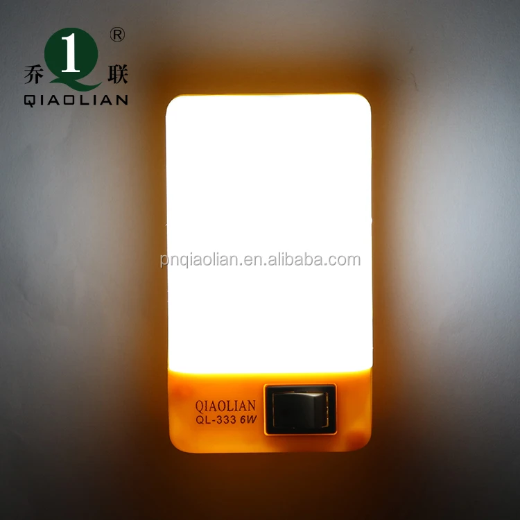 Cross-border products energy saving 6W soft LED night light 110-250V socket switch bedside children bedroom access stairs night